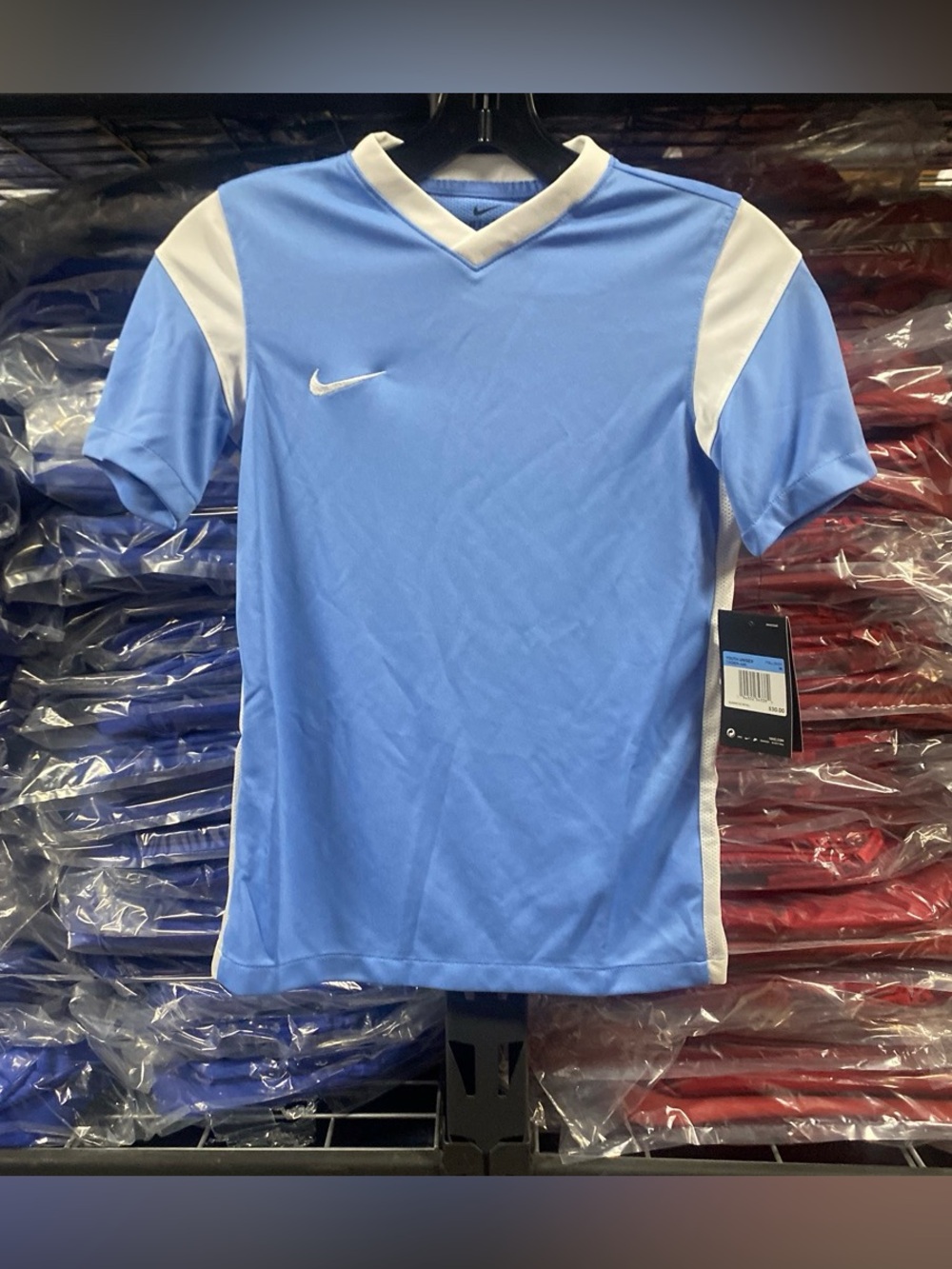 Nike Derby III Soccer Jersey NWT Kids Medium Sky Blue/White DRI-FIT CW3834-448